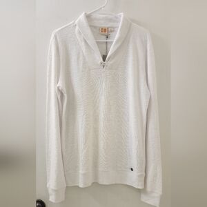 New Boss Orange White Long Sleeve Pullover, Size Medium.